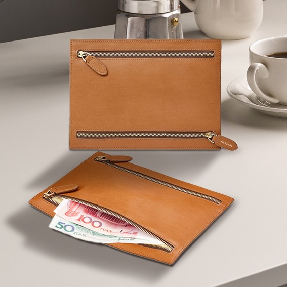 Multi Currency Leather Travel Wallet
